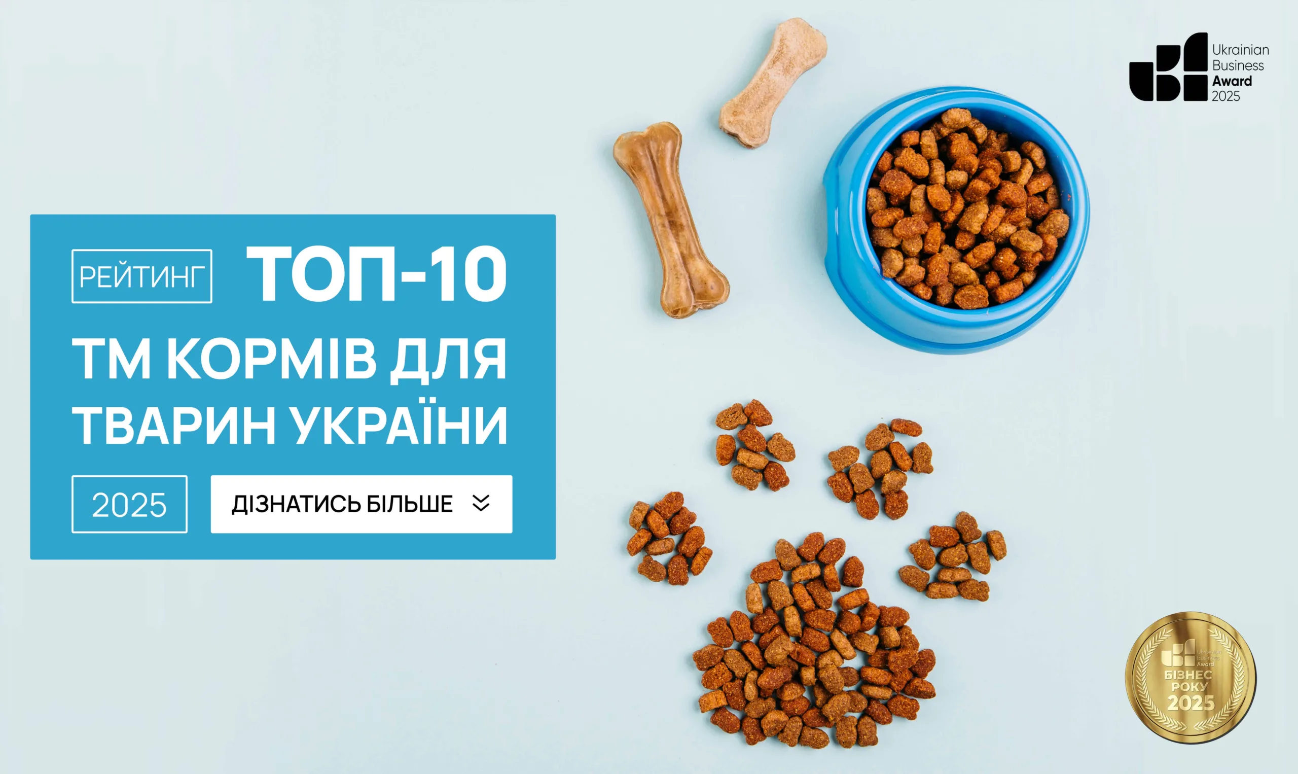 ТОП-10 ТМ КОРМІВ ДЛЯ ТВАРИН УКРАЇНИ 2025